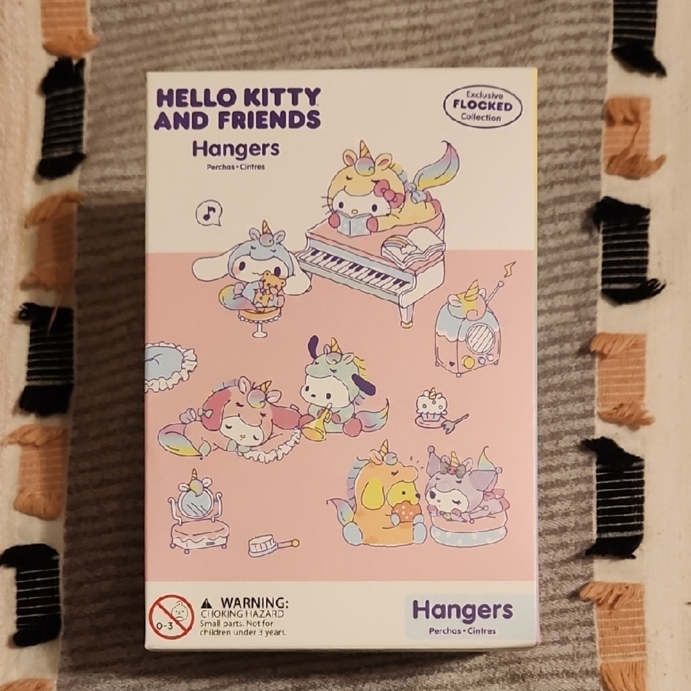 Hello Kitty and Friends Flocked Hangers - Pink and Blue